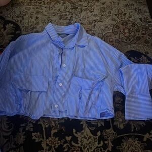 Zara striped crop top - M